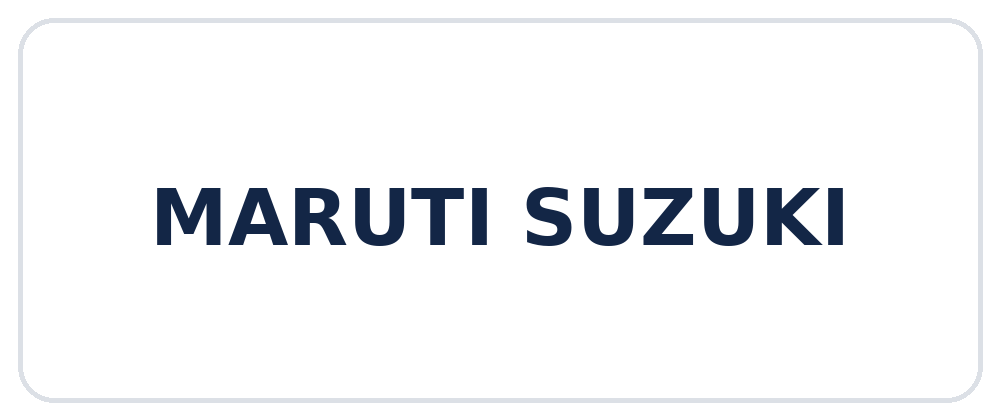 Maruti Suzuki &ndash; cars we service