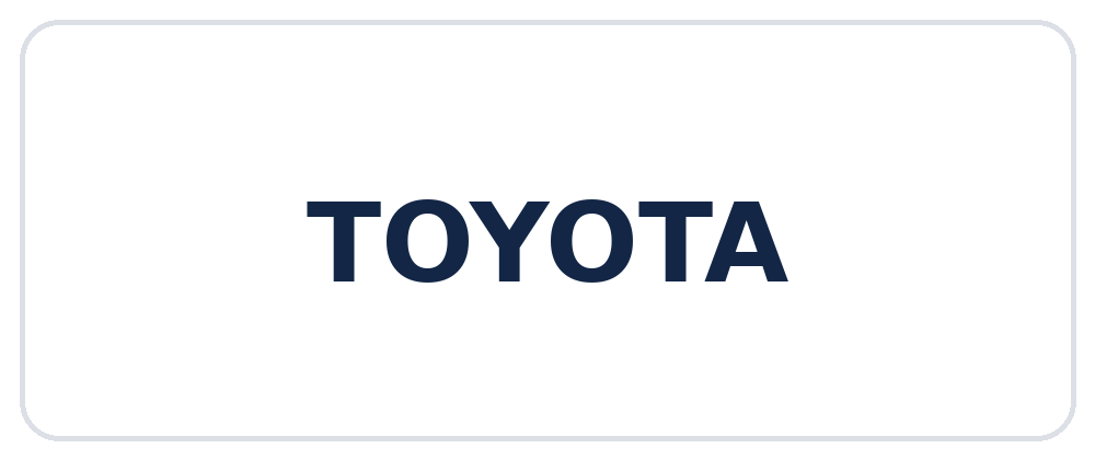 Toyota &ndash; cars we service