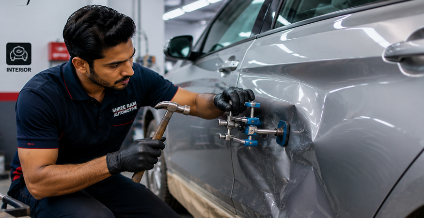Car Denting at Shree Ram Automotive, Bhuj